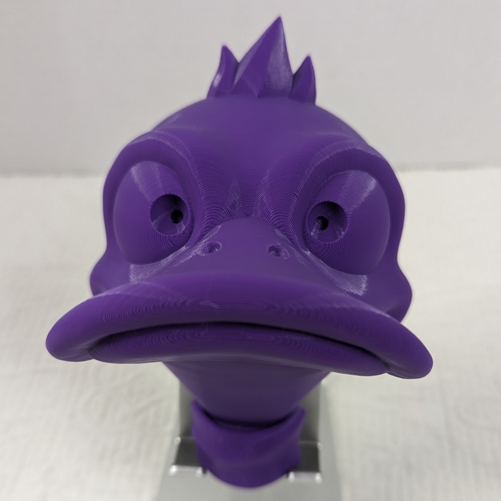 Duck Head Wall Mount Towel/Headset Holder 3D Filament Print Purple